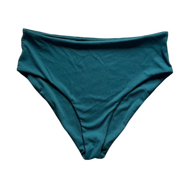 Zaful Women's Strapless Bandeau High Waist Two Piece Swimsuit Green 2XL NWOT - Picture 4 of 11